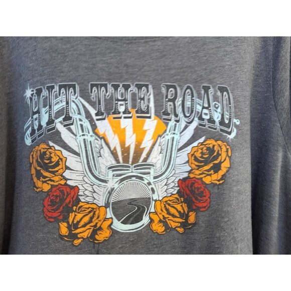 Torrid Hit The Road Signature Jersey Crew Neck Crop Tee Size 4 - Picture 3 of 4